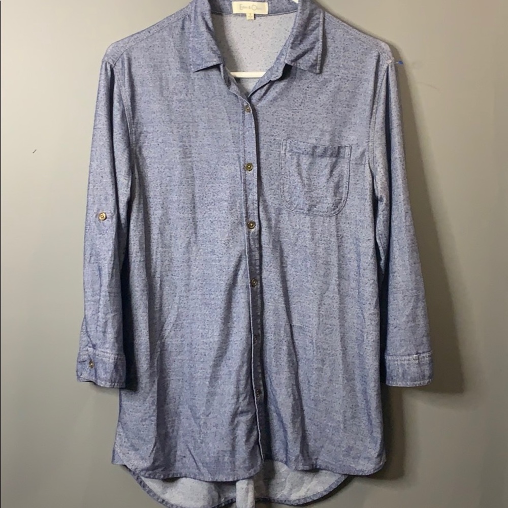 Eden & Olivia Anthropologie button down top sz s